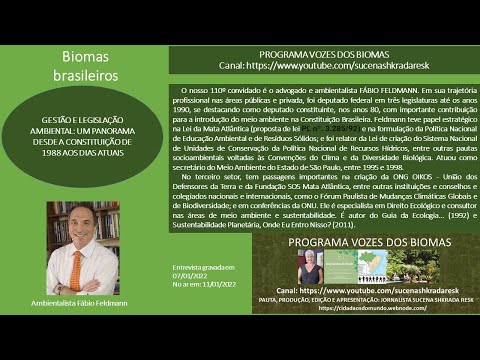 Programa Vozes dos Biomas – com o ambientalista Fábio Feldmann